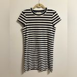 Madewell  Velour Navy Striped Tee Dress Womens‎ Size Small Photo 1