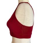 JOY LAB Laser Cut Racerback Sports Bra Burgundy Size Medium Medium Support Photo 5