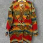 Roper Rodeo Blue Southwestern Style Coat Lined Size L Photo 0