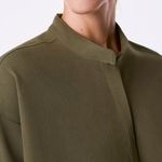 FIGS Rafaela Oversized Longsleeve Scrub Top in Spruce, Size XXS Photo 3