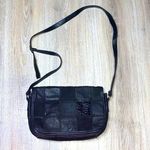 Black patch stitch work crossbody handbag Photo 0
