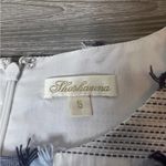 Shoshanna  fringe tweed stripe blue and white sheath dress sz 6 Photo 2