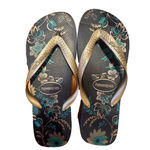 Havaianas  Slim Blue Paisley Flip Flops Photo 0