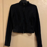 Good American  Women's Compression Terry Mock Zip Top sz M Photo 0