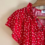 Gilli Red Polka Dot Dress Size L Photo 2