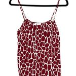 Equipment Femme Layla Silk Cami XS Burgundy Giraffe Print 100% Silk Photo 3