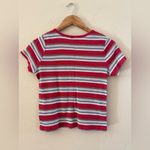 Art Class Striped Red and White Button-Up Top Photo 2