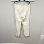 Ecru Slim Tapered Pants Style 1241-DS | Cream White | Size 8 Photo 1