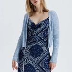 Cider  blue bandana paisley cowl neck cami bodycon mini dress size XS Photo 1