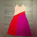 CUSHNIE Women’s‎ Pink Pleated Midi Dress Size 2 Photo 3