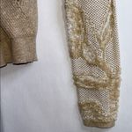 Anthropologie  Beige and Cream Lace Knit Sweater Photo 5