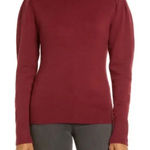 Rachel Parcell NWT Puff‑Shoulder Turtleneck Knit Sweater Wool Blend Sz XS Photo 0