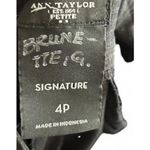 Ann Taylor Womens Work Slacks Sz 4P Black Gray Plaid Office Career Photo 2