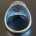 Casual black obsidian S925 silver ring size 8.75 Photo 3