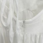 Zimmermann  Womens Beachy Postcard V Neck Mini Dress Ivory Linen Blend Size 10 Photo 8