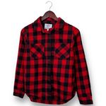 44°North Red Black Buffalo Plaid Flannel Shirt Womens Small Button Photo 1