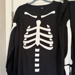 Halloween Skull Skeleton Glow in the Dark Pajamas size 1X Black Photo 1