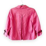 Talbots Linen Blend Blazer Barbie Pink Trapeze Style Women’s Size 10P Spring Photo 1