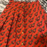 Gucci  Printed Cotton Panama Midi Skirt Size 38 Photo 2