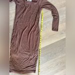 Black Bead Brown Off Shoulder Bodycon Dress Photo 3