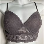 Mae Bodyworks Floral Lace Gray Adjustable Strap Padded Large Bra Grey Photo 14