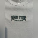 New York Ribbed White “New York” babydoll T Photo 1