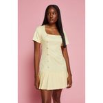 ASTR  The Label Pleated Mini Dress in Yellow Size Large Photo 10