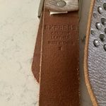EXPRESS Y2K genuine leather belt brown and silver beaded with rhinestones Sz 8 Photo 4