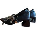 Guanghuiyuzu Black Pointed Toe Buckle Strappy Block Heels Women's Size 35 Photo 11