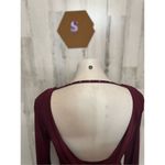 Burgundy backless romper Red Photo 5