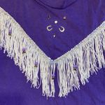 VTG PURPLE WESTERN FRINGE TEE SHIRT Size M Photo 3