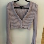 Forever 21  Purple Sweater Cropped button up Photo 0