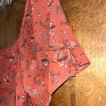 Panhandle Rust Floral Maxi Dress with Ruffles Photo 4