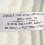 Auden Lightly Lined Balconette Coverage Underwire Bra White 42F NEW Size undefined Photo 4