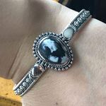 White Buffalo Sterling Silver Cuff Bracelet Photo 6