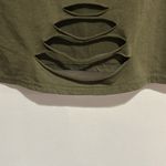 Olive Green Women's Crop Top NWOT Size L Photo 3