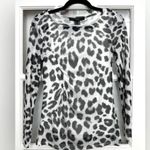 White House | Black Market | Sheer Mesh Long Sleeve Leopard Print Blouse Size XS Photo 1