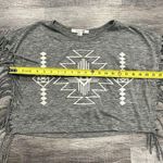 Forever 21 gray fringe southwestern print crop top - S Photo 6