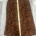 Harvé Benard Women’s Harve Bernard By Bernard Holtzman Brown/Black Leaf Print Skirt Size 16 Photo 2