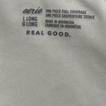 Aerie  Full Coverage One Piece Wrap Tie Tropical Swimsuit Women’s Large Long Photo 2