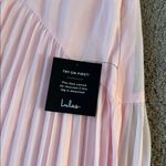 Lulus Celebratory Aesthetic Blush Pink Pleated Strapless Maxi Dress SIZE M Size M Photo 2