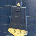 London Fog  Satchel Bag Black Brielle Croco Purse Photo 2