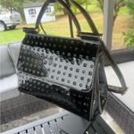 Arcadia top handle patent leather satchel Black Photo 2