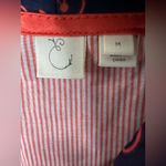 Anthropologie Eloise Satin Navy and Pink Bicycle Print Pajama Top Blue Size M Photo 4