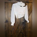 Elliatt  Tie Neck Bow One Shoulder Blouse Photo 1