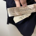 Massimo Dutti  Navy Blue Button front Mulberry silk tunic blouse shirt size US 4 Photo 4