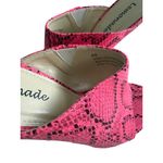 LEMONADE Cotton Candy Snake Pront Lucite Wedges Sandals Size 6.5 Pink Photo 5