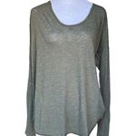 We The Free - Long Sleeve Flowy Green Shirt with Button Sleeve Detail Sz Small Photo 0