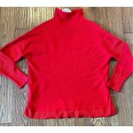 Chelsea & Theodore redâribbed oversized funnel neck sweater large Red Photo 9