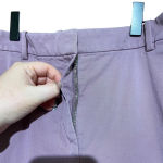 Theory  Lilac High-Rise Straight Pant in Stretch Chino Size 4‎ Photo 7